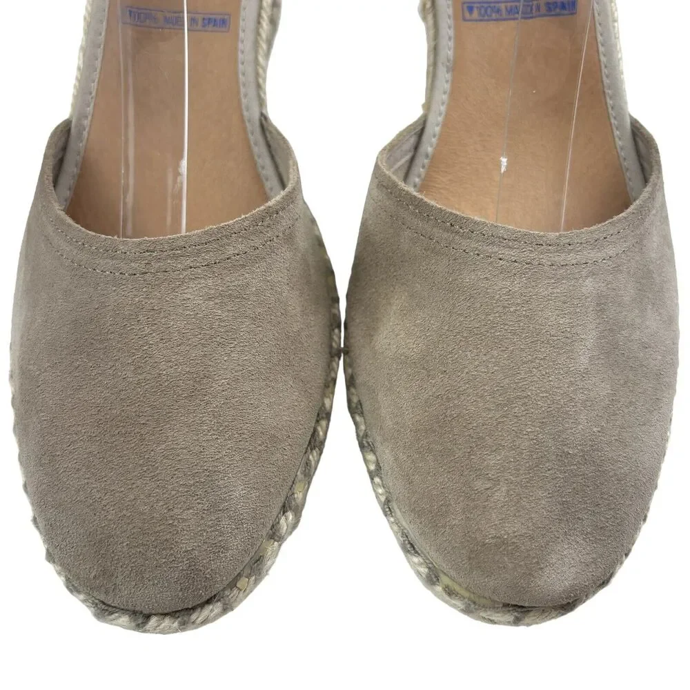 Verbenas Espadrille‎ Sandals Sz 41 / 9.5-10 Strappy Wedges Shoes. Beige, Tan